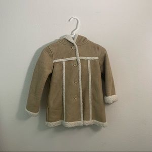 Original Clothing Co brown Suede/Sherpa kids coat